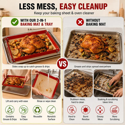 SIMPLYCOOK© Reusable Baking Silicone Mat